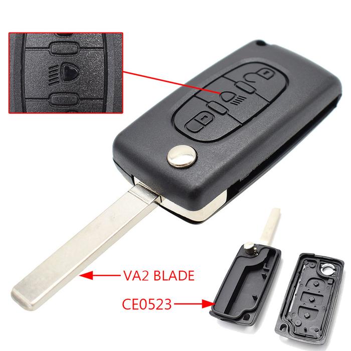 Car Replacement Remote Key Shell Case For Citroen C2 C3 C4 C5 C6 C8