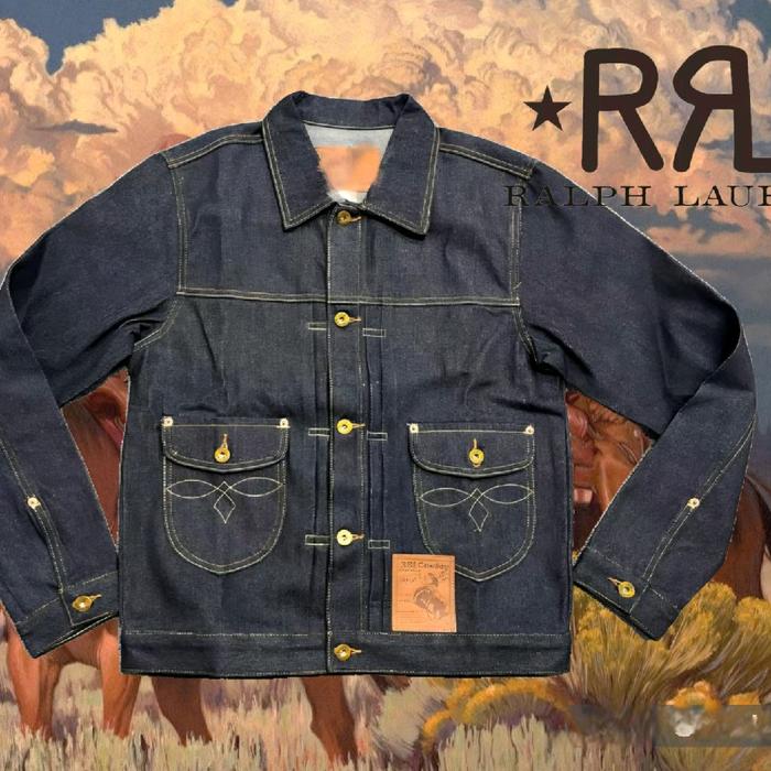 RALPH LAUREN /RRL 381 Cowboy Denim Selvedge Jacket .Exclusive USA