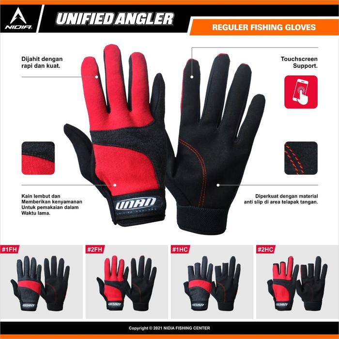 Sarung Tangan Mancing Jigging Popping Troling Unified Angler Multi Purpose Gloves