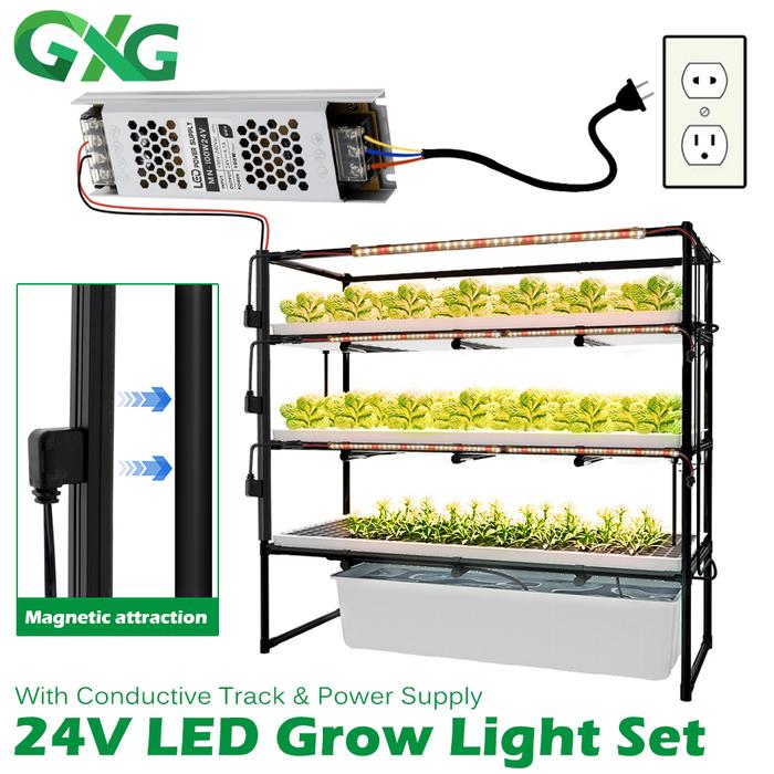 LED Grow Bar Light Set 24V 7W Plant Light Tubes Full Spectrum