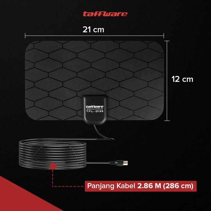 Antena TV Digital Indoor DVB-T2 25dB Grid Jack Male Plug - TFL-D139