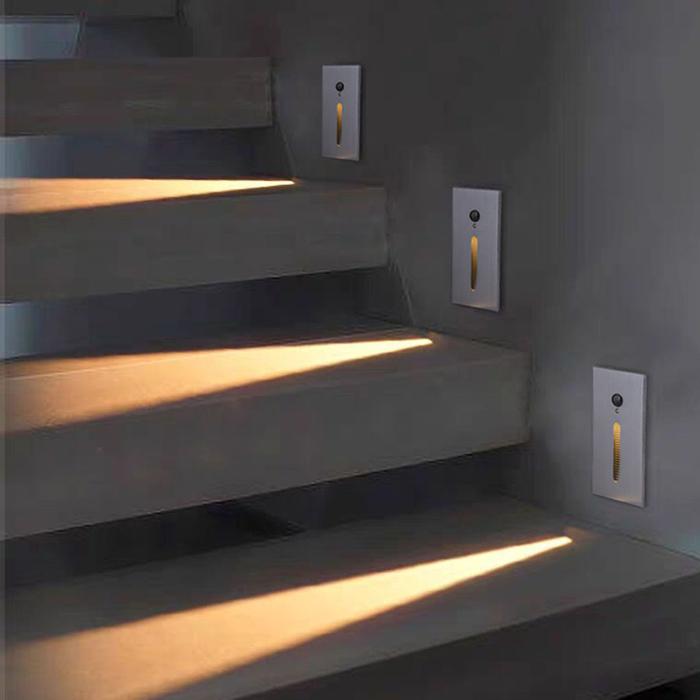 Motion Sensor Led Step Light Stair Lamp 3W Aluminum Recessed