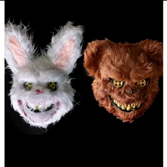 TOPENG KELINCI LED TOPENG BERUANG LED HALLOWEEN TOPENG SERAM TOPENG NYALA