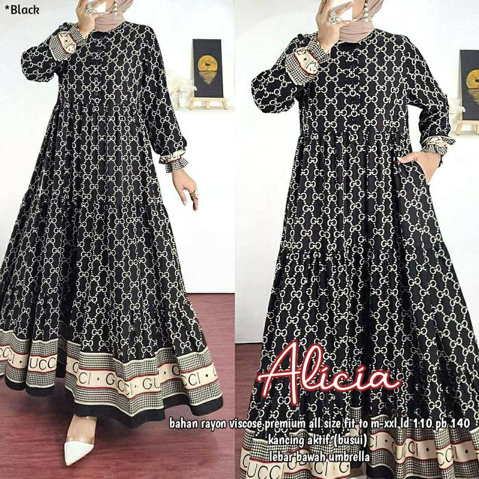 Alicia Dress Maxy Gamis Rayon