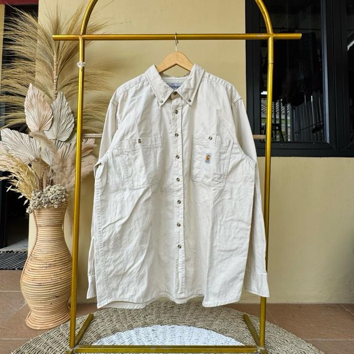 KEMEJA DENIM CARHARTT DOUBLE POCKET (size besar) ORIGINAL