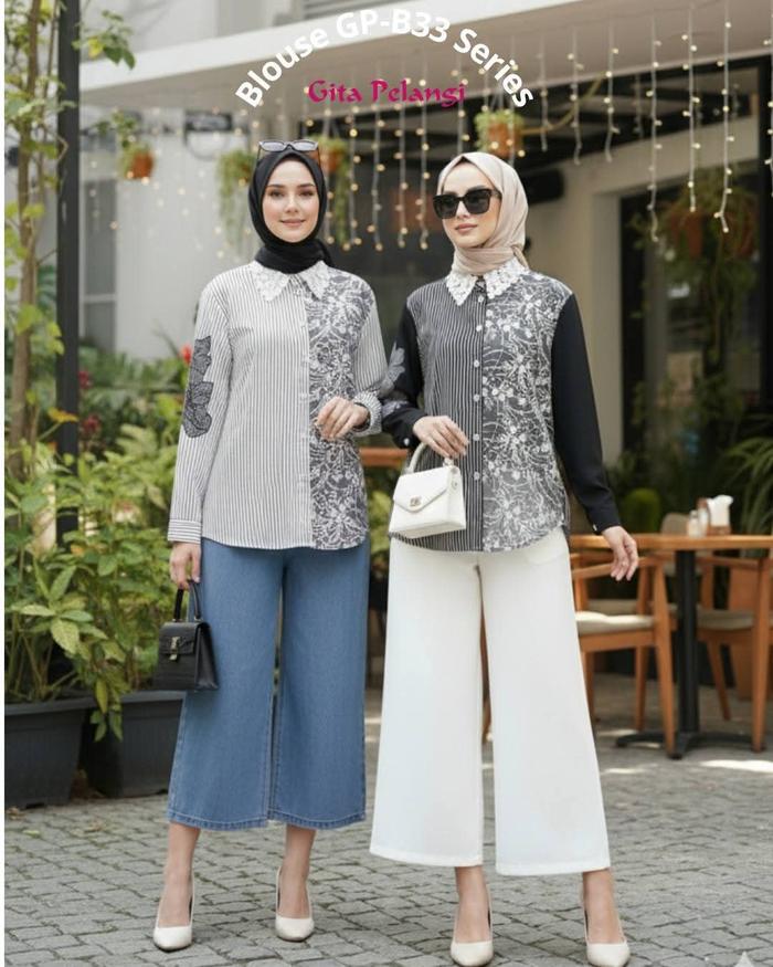 ATASAN BLOUSE GP-B32 SERIES BY GITA PELANGI FASHION MUSLIMAH TRENDY KEKINIAN