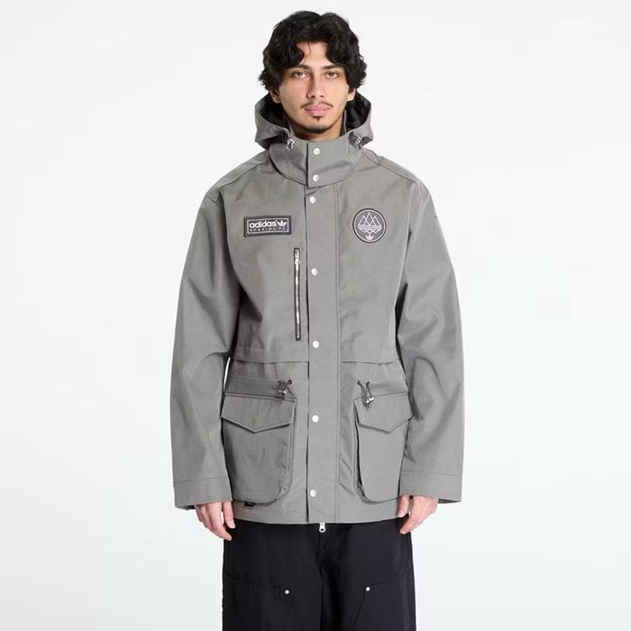 ADS JE6074 SPZL F.C Anorak Hooded Jacket In Grey