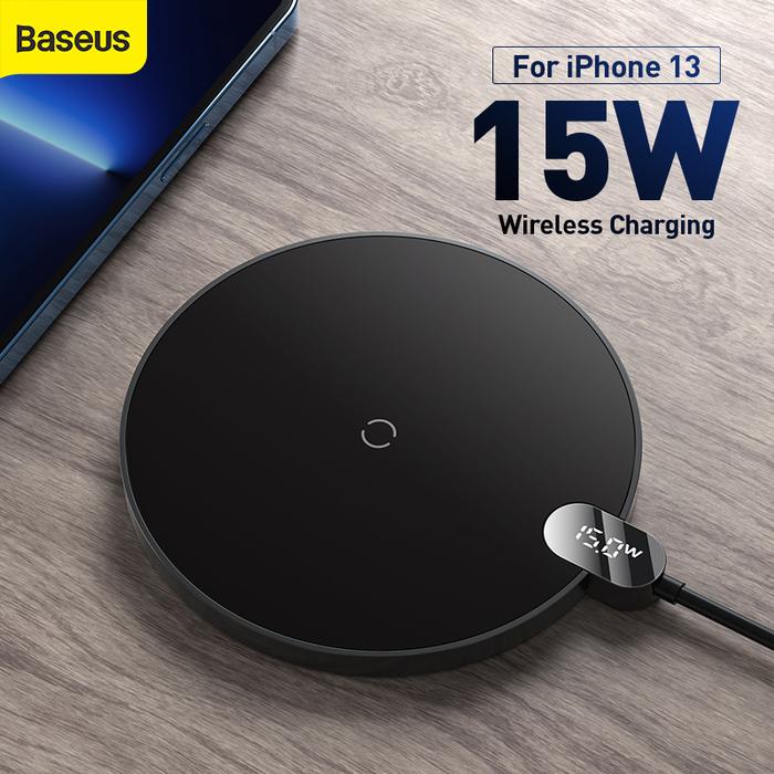 Baseus 15W Qi Wireless Charger For iphone 13 12 Pro Max Digital