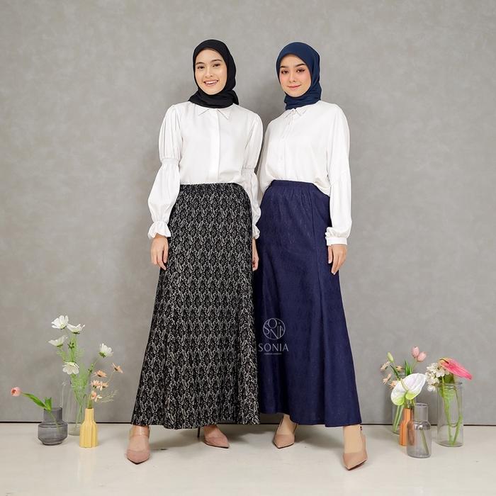 Gaia Skirt Premium Lace - SONIA / Rok Brukat Premium / Rok Wanita / Rok Pesta / Rok panjang mermaid 