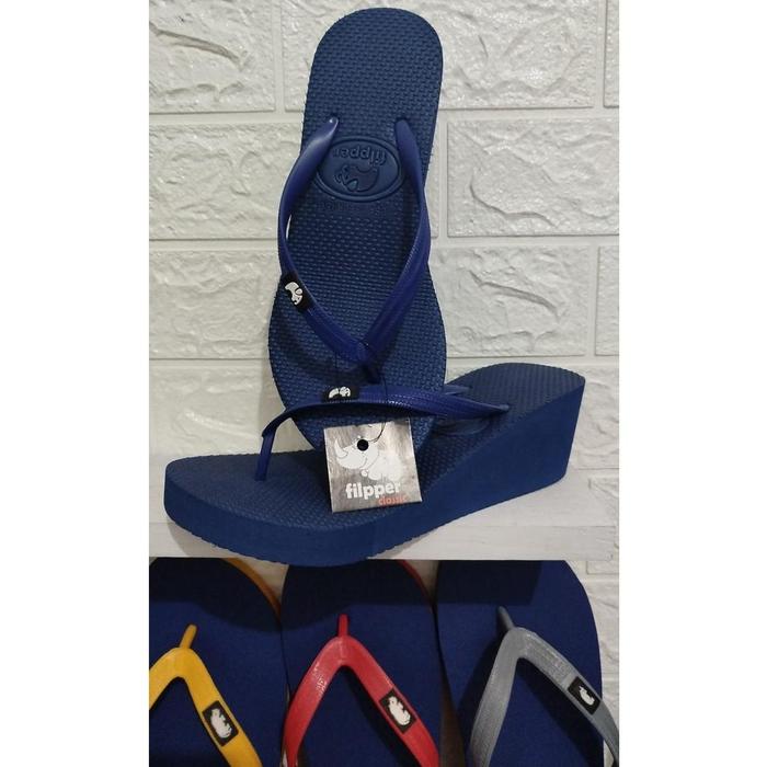 Flipper Wedges – Sandal Jepit Wedges Wanita Tinggi 5 cm