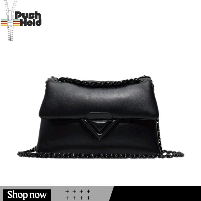 ALDO Crossbody Bag SOFTPUFF Tas Selempang Bahu Wanita Original Hitam dengan Rantai Elegan - Black/Bl