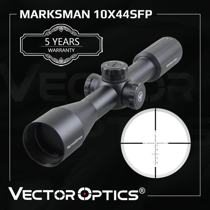 Vector Optics Marksman 10x44 Riflescope Hunting Rifle Scope Tactical
