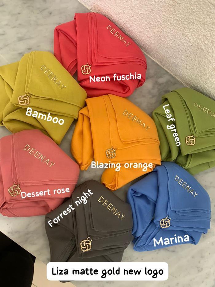 SKYSHOP HIJAB LIZA MATTE LOGO BARU BY DEENAY VOAL PREMIUM POLOS KERUDUNG SEGIEMPAT MODIS KEKINIAN KO