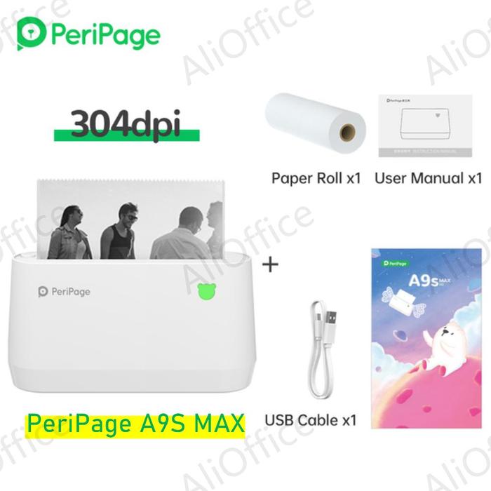 Peripage A9s Max 4" Mini Portable Thermal Printer Bluetooth Mini
