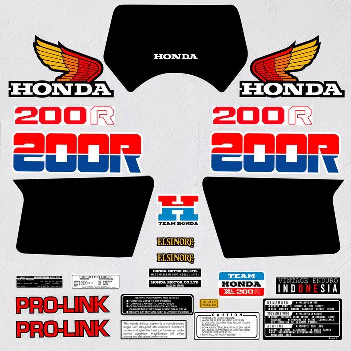Sticker Decal Honda Xl 200 R XL 200R Hatesix [NTS]
