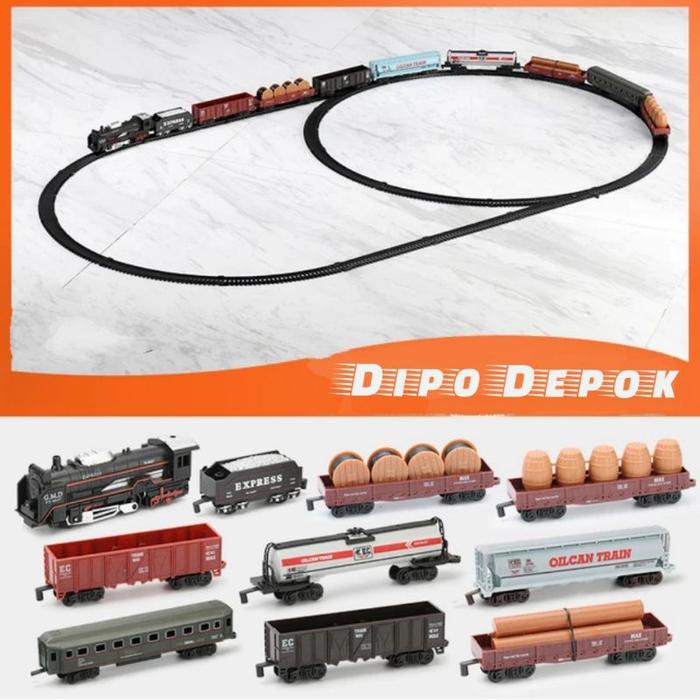 Rail King 19033-8 Train Set Railking Jumbo Wesel Mainan Miniatur Kereta Api Skala 87 Ho