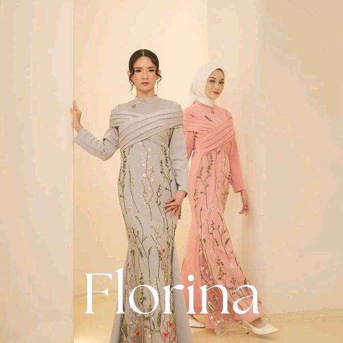 Florina Dress - dress viral terkini - dress simple elegan - ootd muslimah - dress kondangan- gaun pe