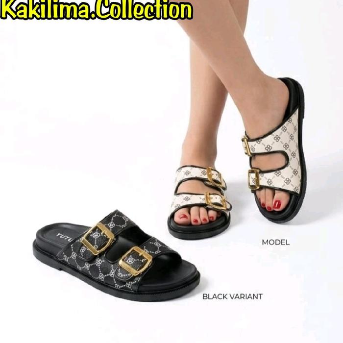 SANDAL JELLY PEREMPUAN SENDAL SELOP KARET FASHION WANITA YUTU 2426 Cewek