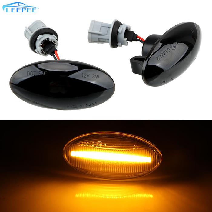 Sepasang Lampu Air Mengalir Lampu Sein LED Lampu Sein Mobil Lampu