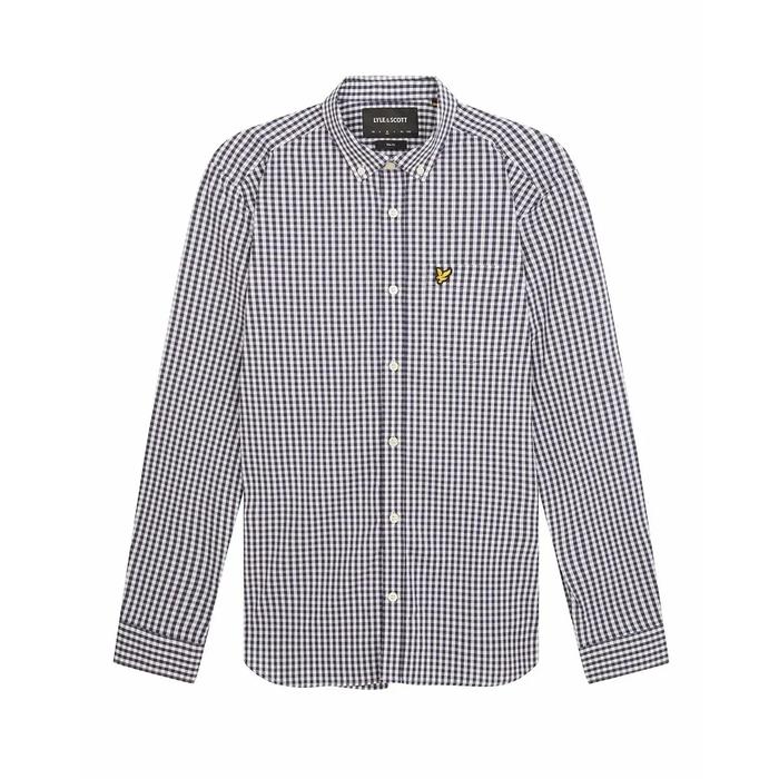 Lyle & Scott Long Sleeve Gingham Shirt (Navy) Original