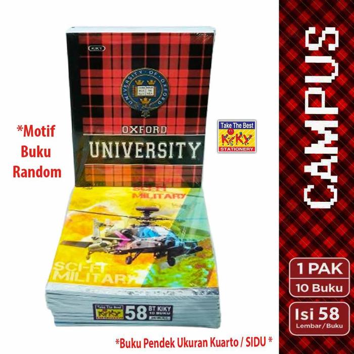 PROMO Buku Tulis 38 Lembar (KIKY,OKEY,SIDU) Buku Tulis Campus Kiky 58 Lembar 1 Pak Buku Tulis CAMPUS