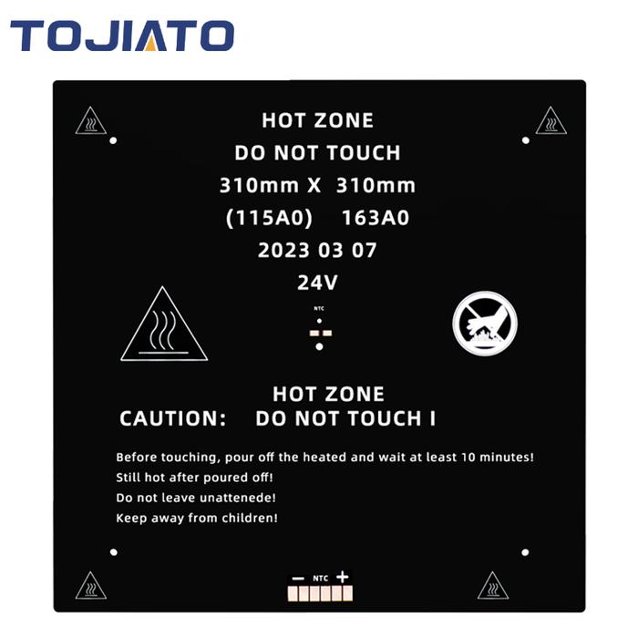 3D Parts Heater Bed 310x310x3mm Aluminum Heatbed Hotbed 24V 220W With Metal Y carriage kit for DIY C
