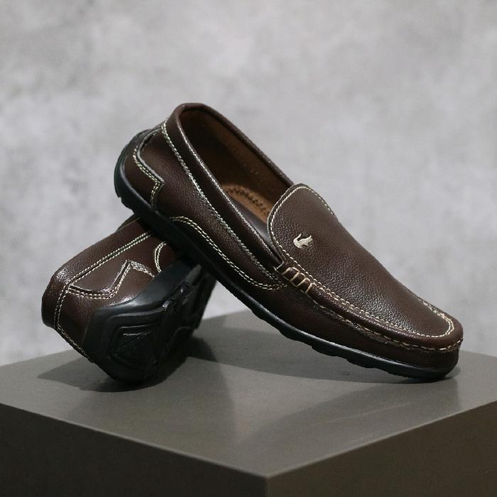 SEPATU SLIPON LOVERS PRIA KULIT ASLI Black Kasual Kerja Casual