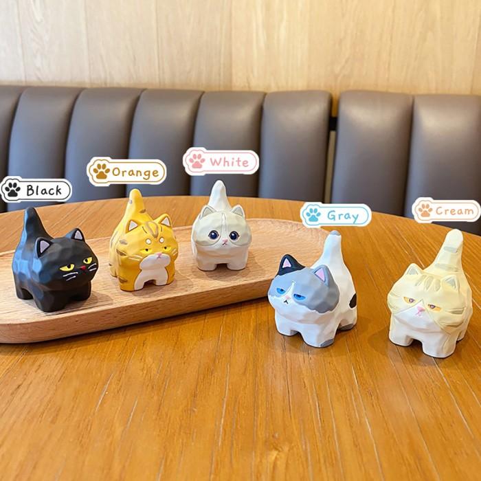 TOKKADO Cat Family Figure Pajangan Original Miniatur Dekorasi Hiasan Kucing Anabul Lucu