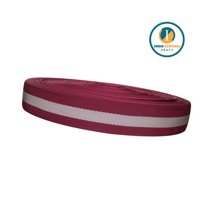 KOMPLIT METERAN TALI WEBBING TAS LEBAR 3.8 CM MOTIF STRIP
