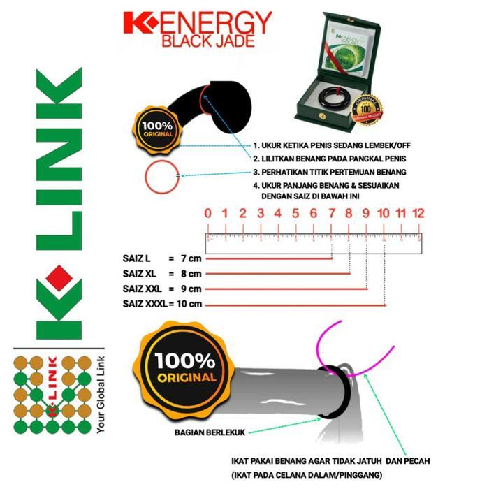 READYSTOK!! K-Energy Black Jade / Black Jade K-Link / Cincin Terapi Khusus Pria