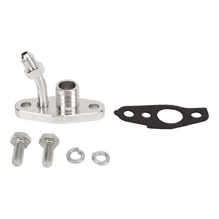 4AN Oil Feed Fitting 10AN Return Drain Flange Kit Turbo Oil Return
