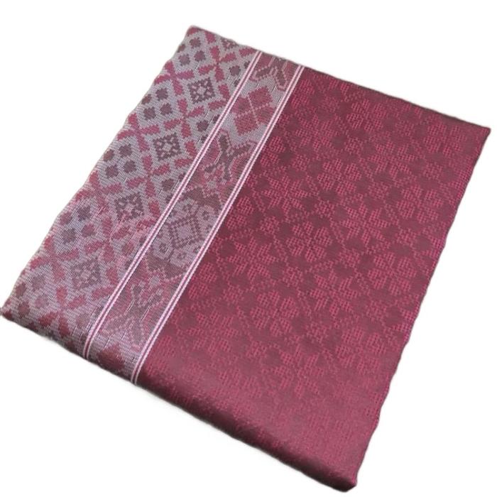 ARDcloth-kain songket baron motif palembang warna maroon/merah hati/pink Selendang