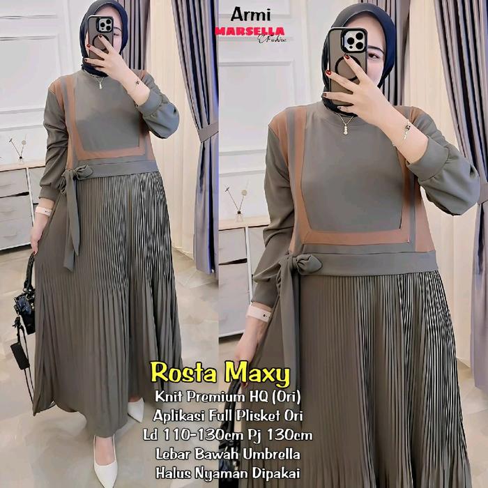 DRESS WANITA PLISKET//ROSTA MAXY
