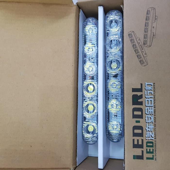 LAMPU DRL LED MODEL FORTUNER 6 TITIK ISI 2PC LAMPU LED BESI