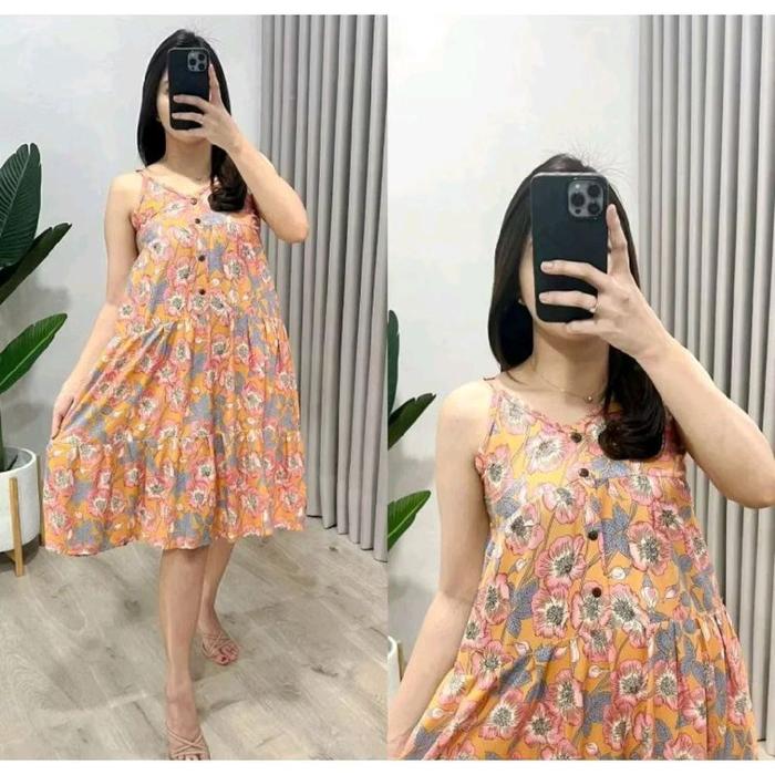 HOME DRESS / TANTOP /KOREAN DRESS /DRESS VIRAL Daster Rayon Pendek Piyama Wanita Lembut Nyaman Tidur