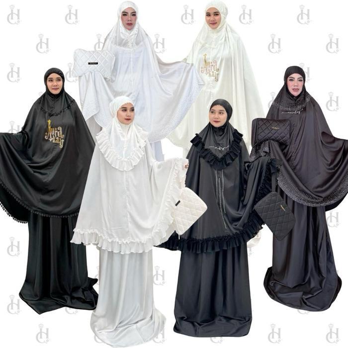 AURAKAY MUKENA PREMIUM 7088 6762 7543 ORI BY AURAKAY Mewah Mukena Panjang Mukenah Renda Sajadah Si