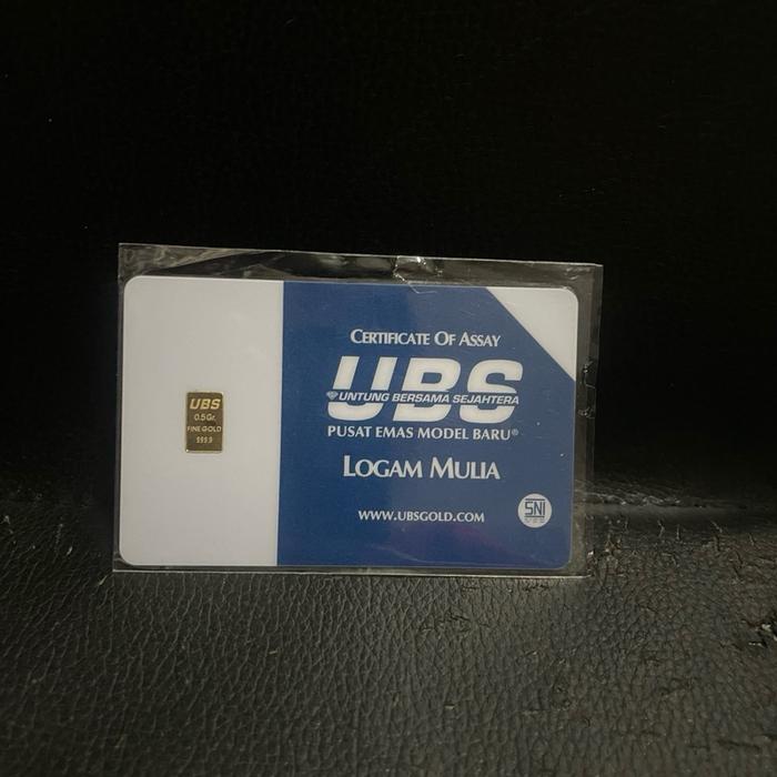 Emas UBS 0.5gram 999.9% 0.5 gram Logam Mulia Fine Gold Barcode
