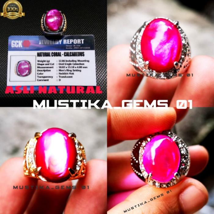 Batu Akik Ruby kerang laut   Super Mewah Termurah HQ Harga promo Memo Hanya Sebagai Bukti