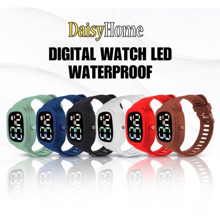 Jam Tangan Digital LED Wanita Pria Wanita Tahan Air Fashion Watch LED