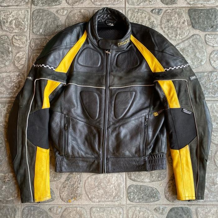Jaket kulit FLM by polo moto racing leather jacket