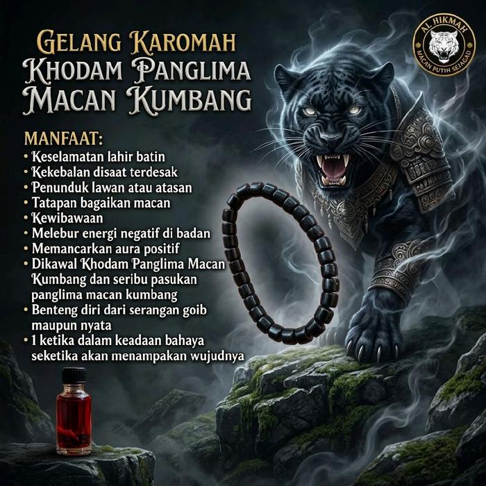 Gelang Karomah khodam Panglima Macan Kumbang bonus minyak perawatan