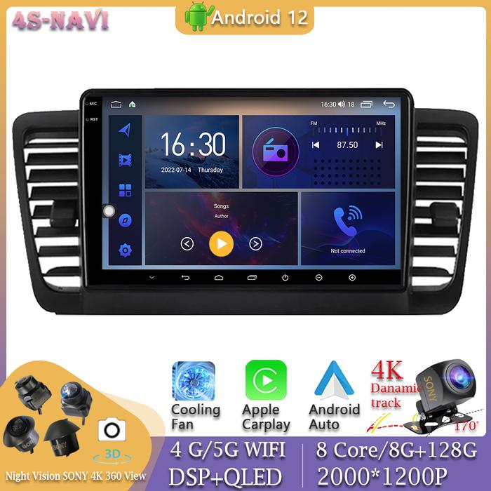 CARPLAY 9Inch Android 12 Car Video For Subaru Outback 3 Legacy 4