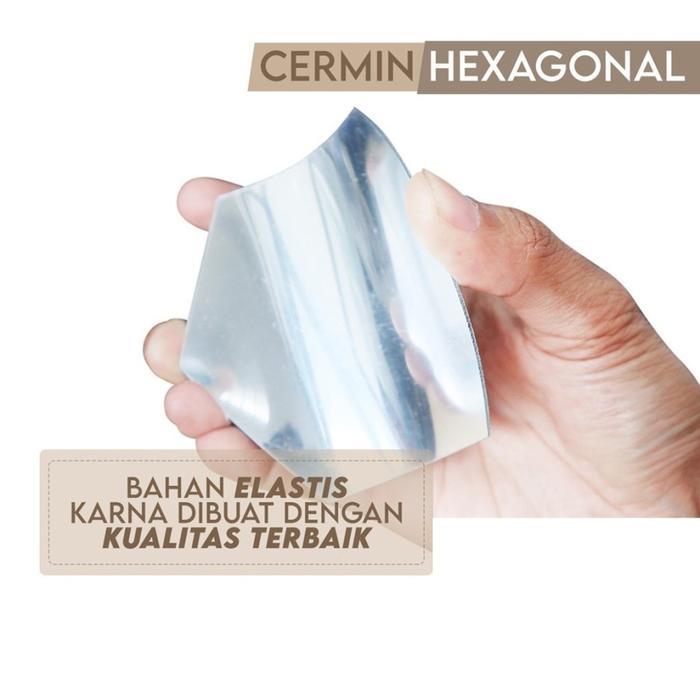 Stiker Cermin Dinding Anti Pecah Hexagonal Cermin Tempel Acrylic