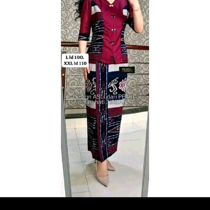 ONE SET TENUN SETELAN TENUN , ATASAN BLOUSE DAN ROK PANJANG Wanita Celana Katun Baju Dewasa Casual L