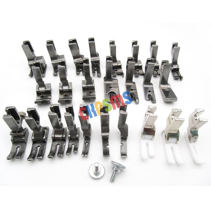 25PCS PRESSER FEET SET FIT FOR JUKI DDL-555 5550 5600 8300 8500 8700