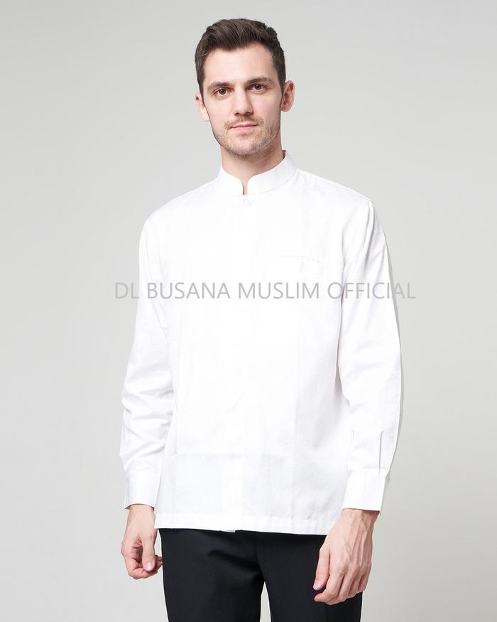 NEW!! KOKO Warna PUTIH, DL Busana Muslim,Baju Koko DL, Kemeja Koko Pria DL, Baju Muslim Pria, Baju K