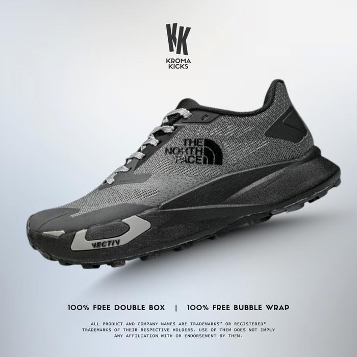 The North Face Vectiv Enduris 4 Trail Running Shoes Sneaker Black Grey Silver NFOA8AEPW9O-090 (Size 