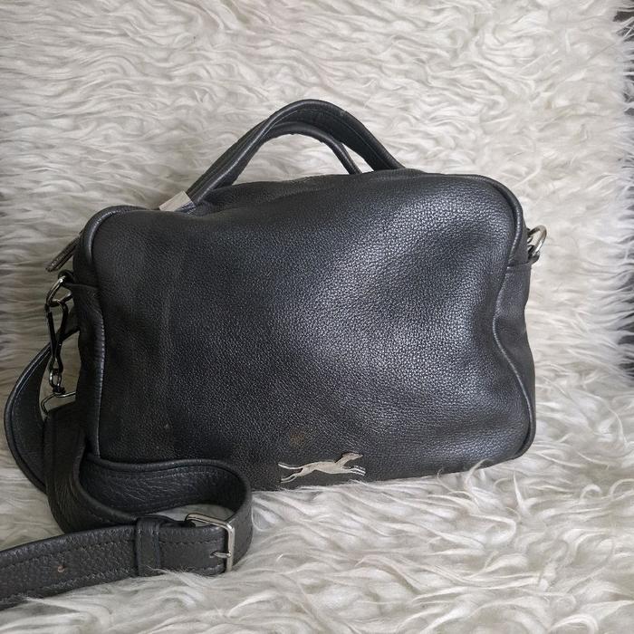 Tas Speedy BimBaAY L0laa Preloved Kulit Asli Warna Abu basah lengkap tali panjang / Tas Pesta Wanita