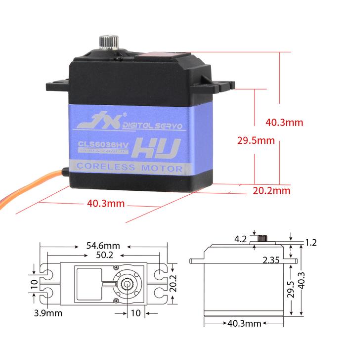 JX CLS6036HV 35kg Coreless Digital Servo for RC Helicopter Spare Parts