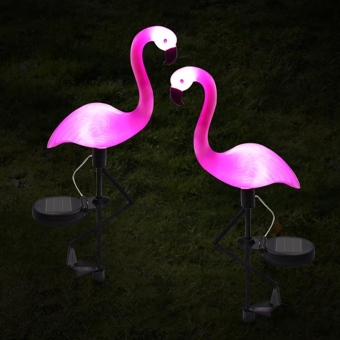Solar Powered Flamingo Halaman Lampu Taman Dekorasi Lampu LED Tahan